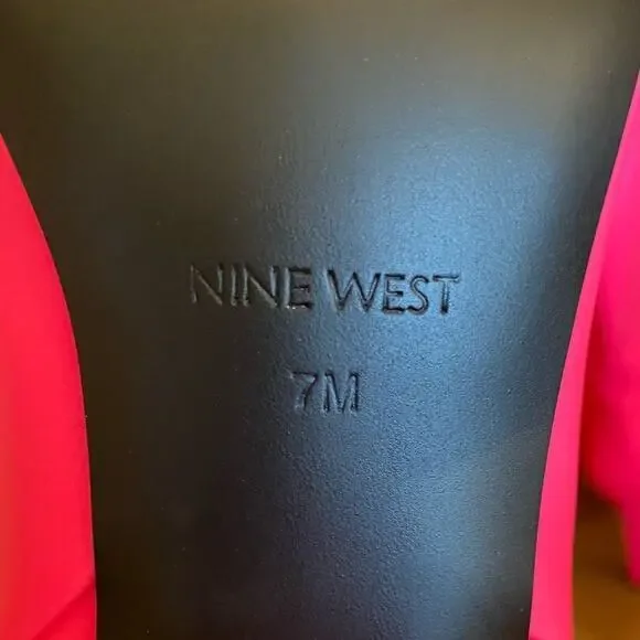 NINE West 80s style Neon Pink Eardy‎ Heeled Boots - Picture 5 of 7